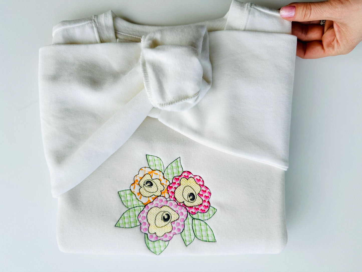 Patchwork Rose flower floral bouquet summer garden patterned outline