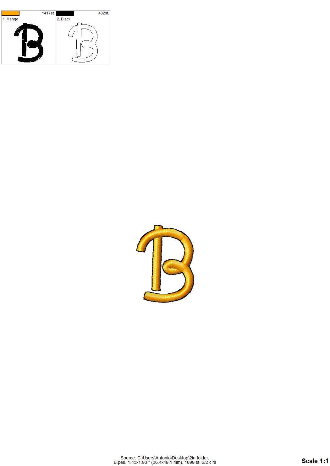 Satin Stitch and Outline Handwritten Font