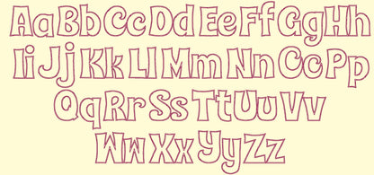 Raggedy Edge Applique Font Elon