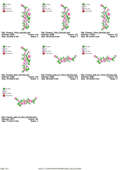 Mini Vine of Leaves And Flowers