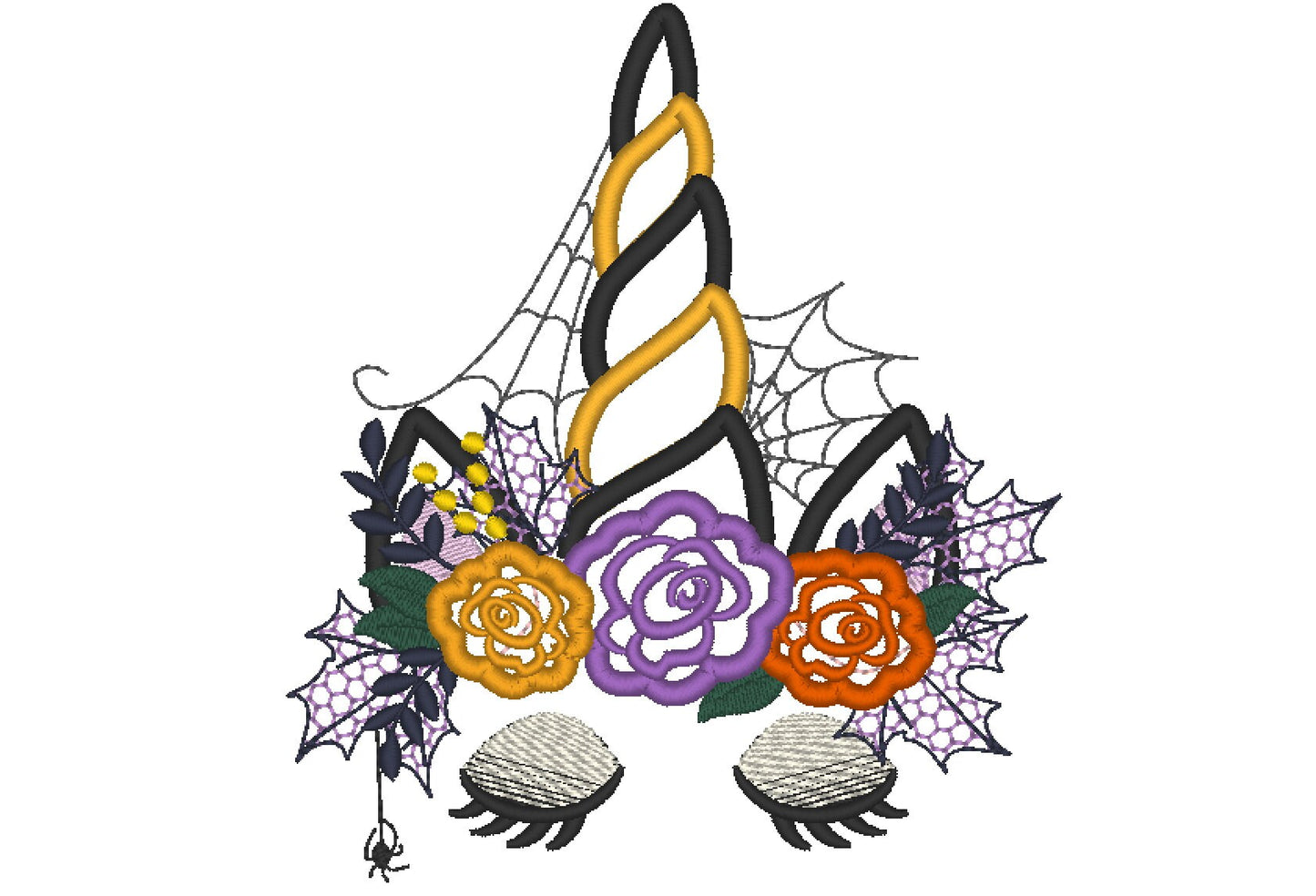 Shabby Chic Floral Halloween Unicorn