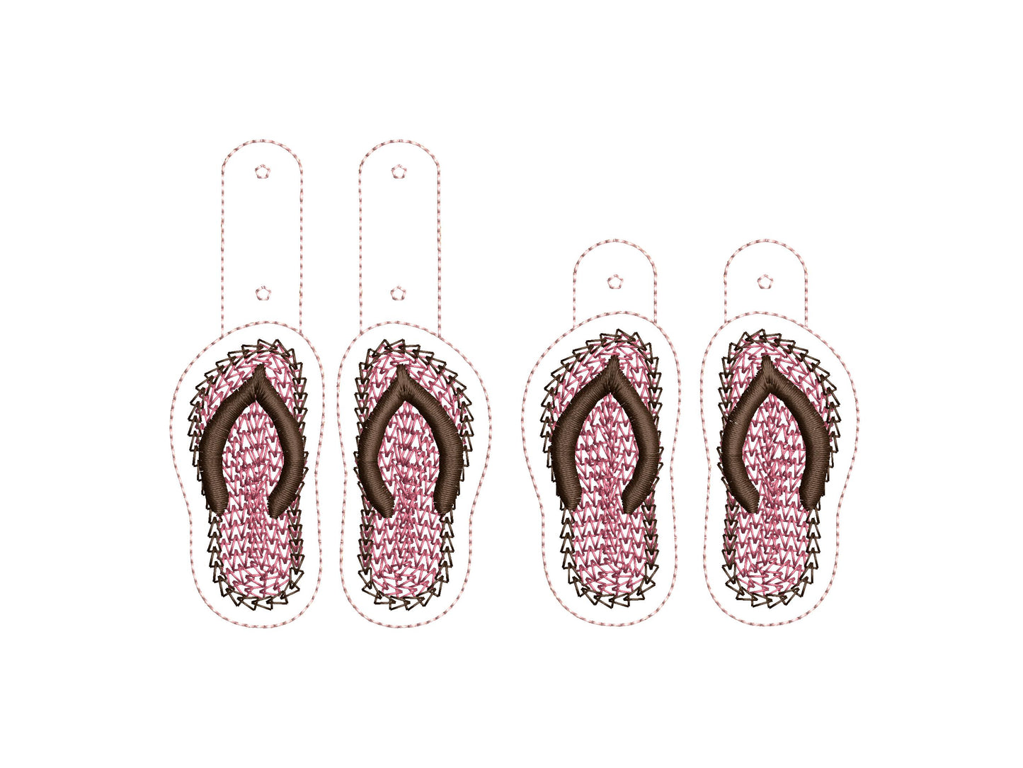 Summer Beach Flip Flops Keychain