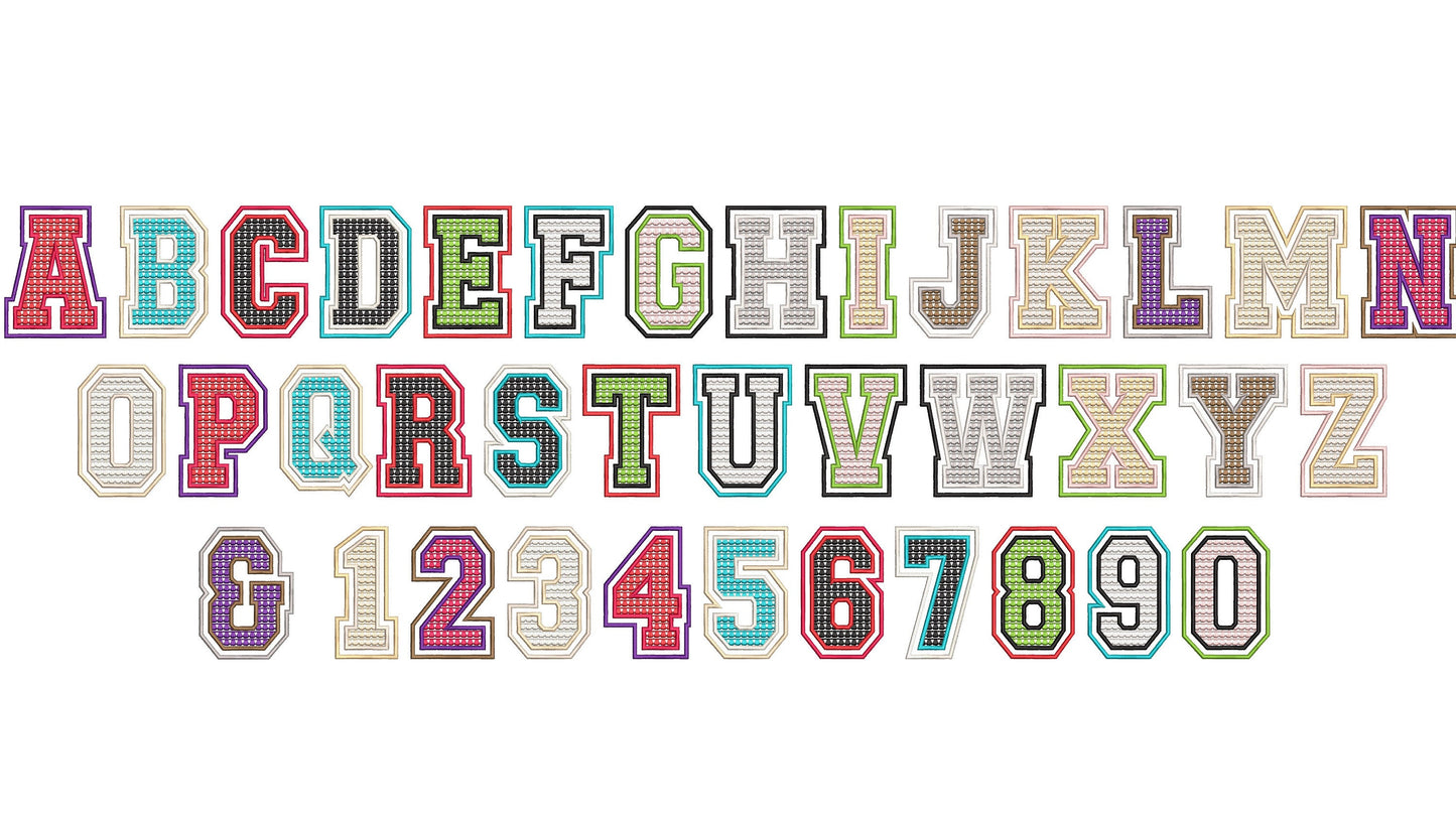 Big Fringed Glitter HTV Vinyl Font