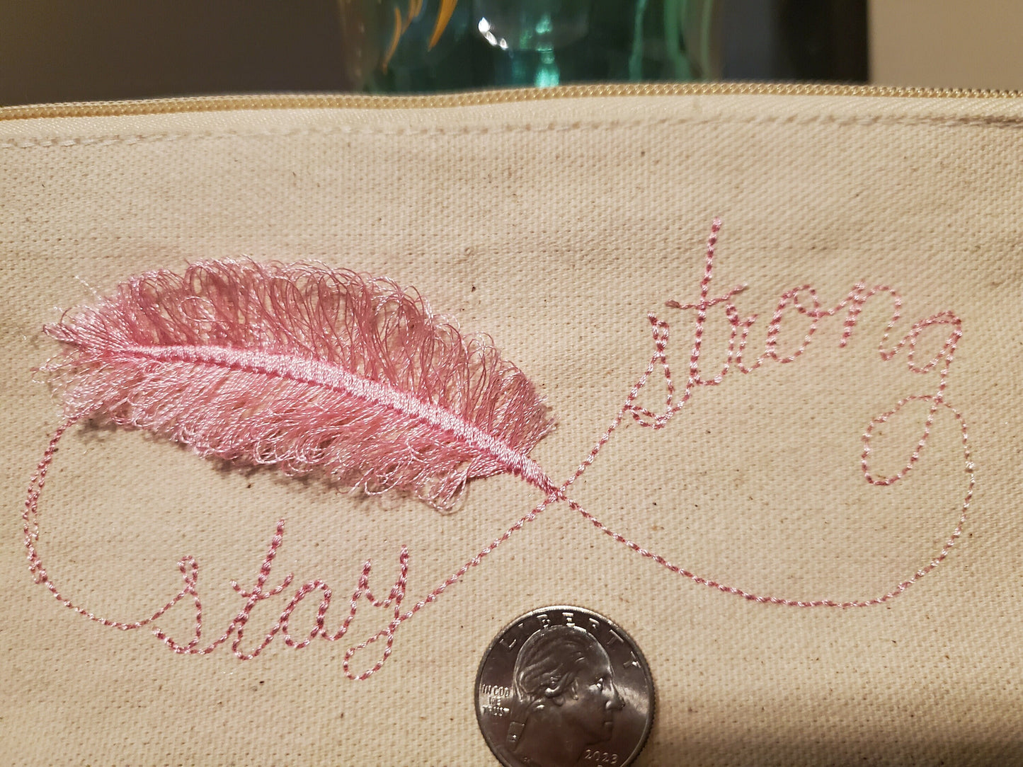 Stay Strong Fringed Feather machine embroidery designs bold Saying