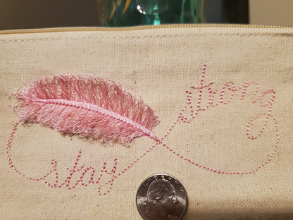 Stay Strong Fringed Feather machine embroidery designs bold Saying