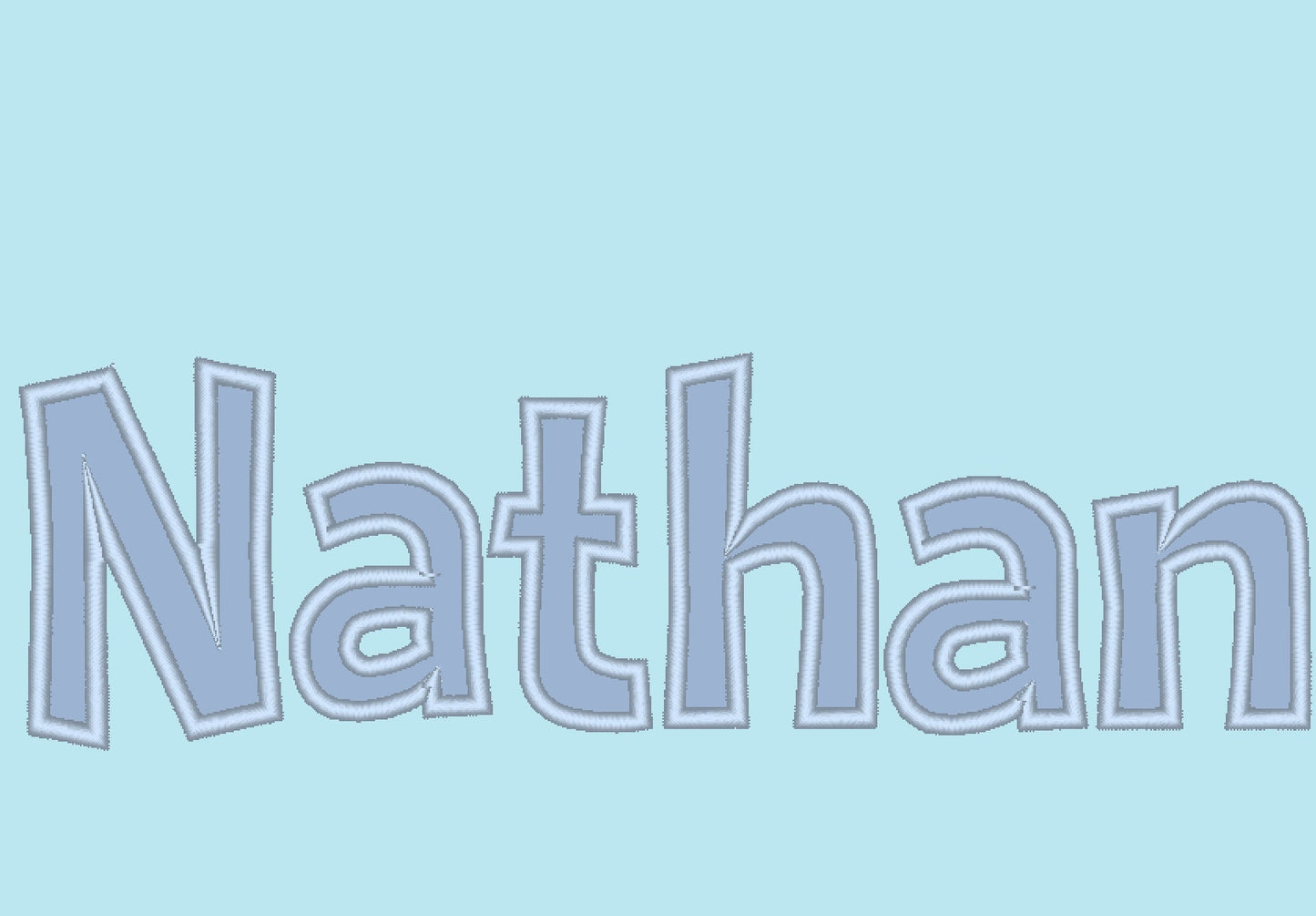 Satin Stitch Outline Font Nathan