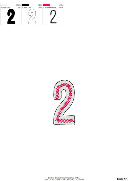 Baseball Fill Stitch Sports Font