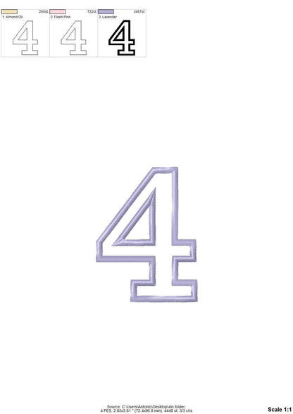 Classic Birthday Numbers Applique