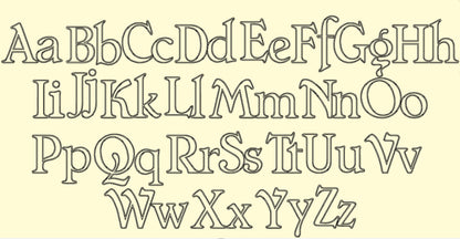 Classic Raggedy Edge Applique Font