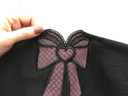 Coquette Lace Butterfly Bow Applique