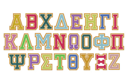 Faux Chenille Sororities Fraternities Greek Font