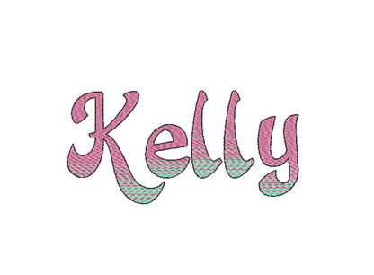 Iridescent Ombre Block Font