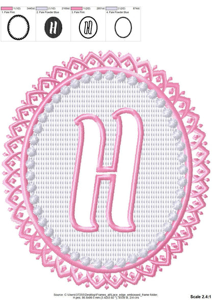 Embossed Lace Monogram Font