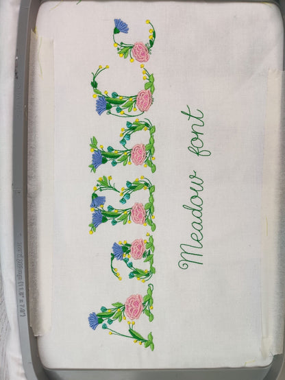 Meadow Flowers Floral Font