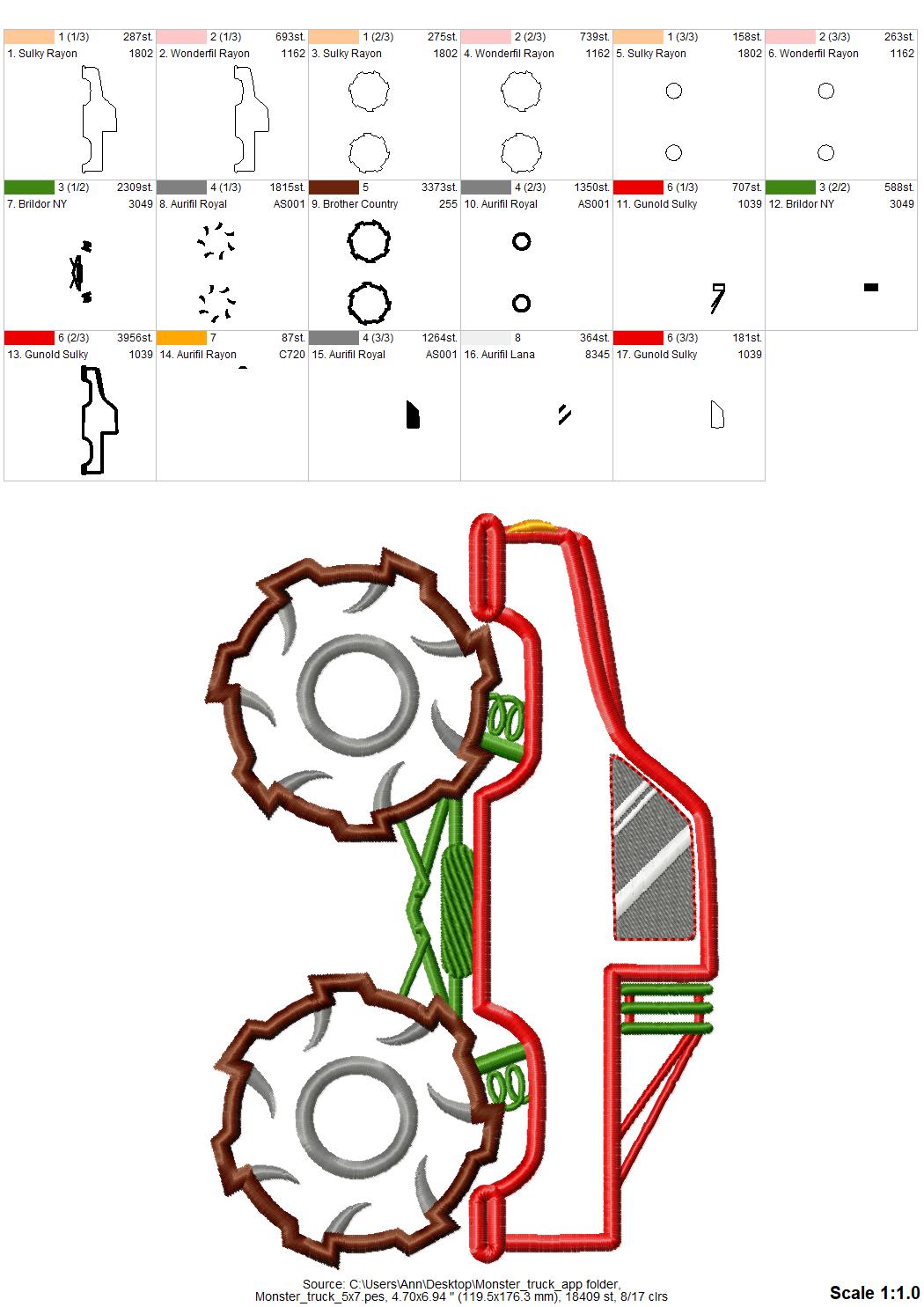 Monster Truck Applique