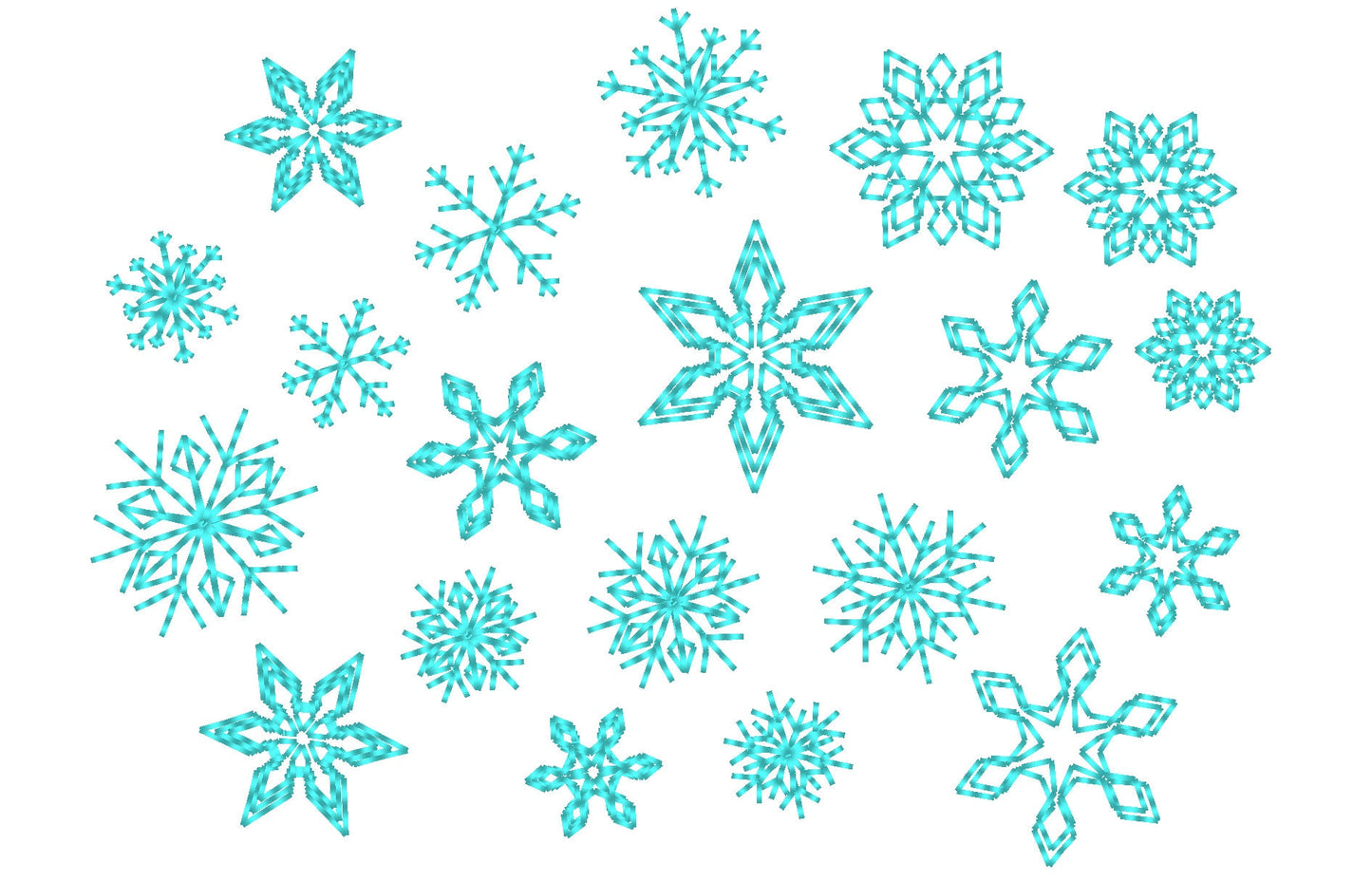 Micro Mini Single Snowflake Set of 8