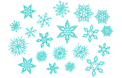 Micro Mini Single Snowflake Set of 8