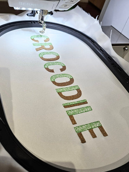 Gator Patterned Split Font