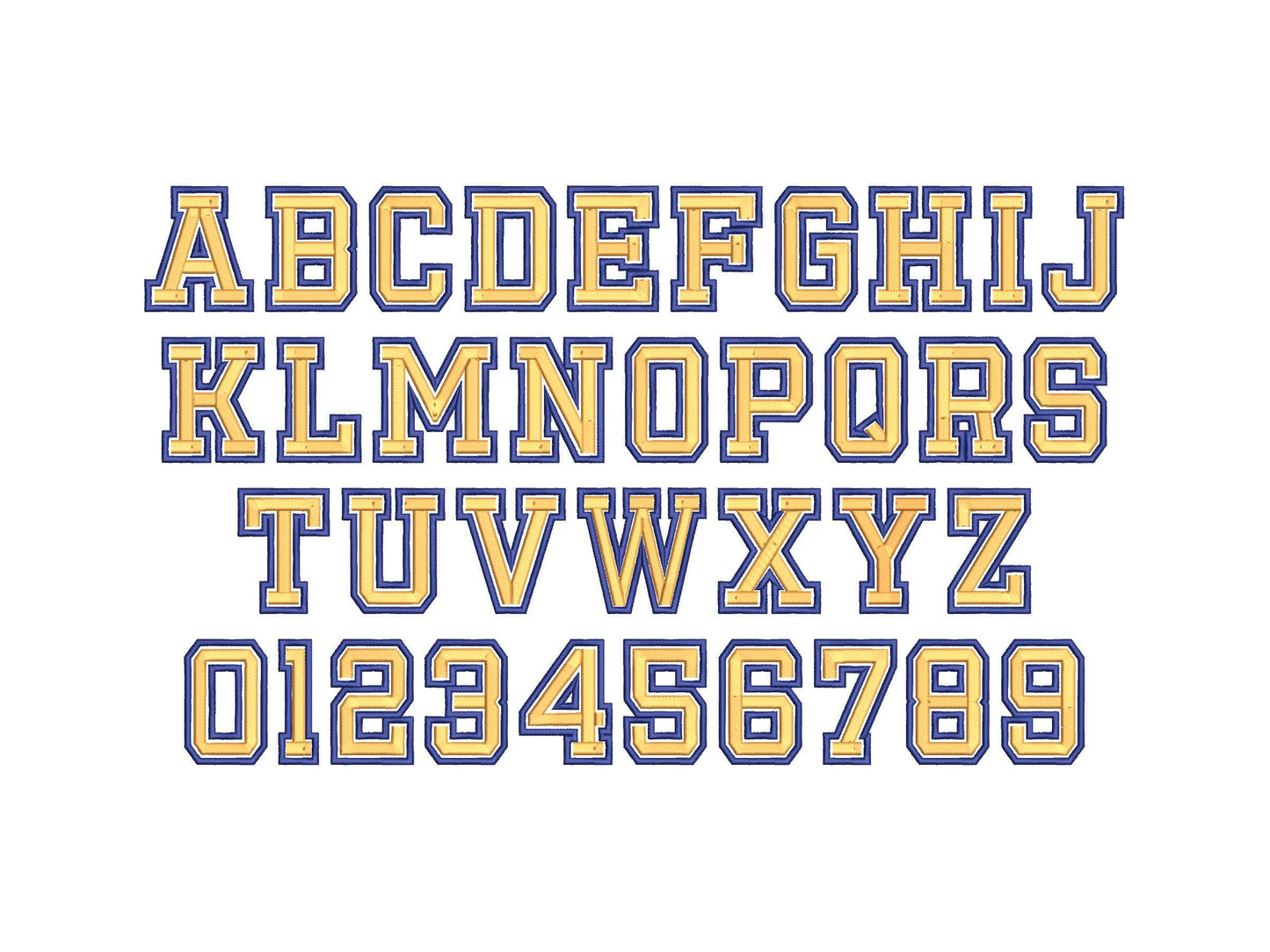 2-Color Athletic Sport Font Applique