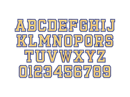 2-Color Athletic Sport Font Applique