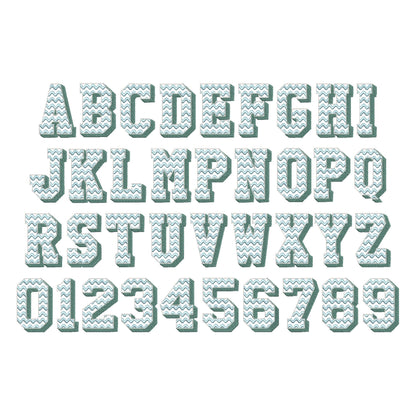 Patterned Font Set of 4
