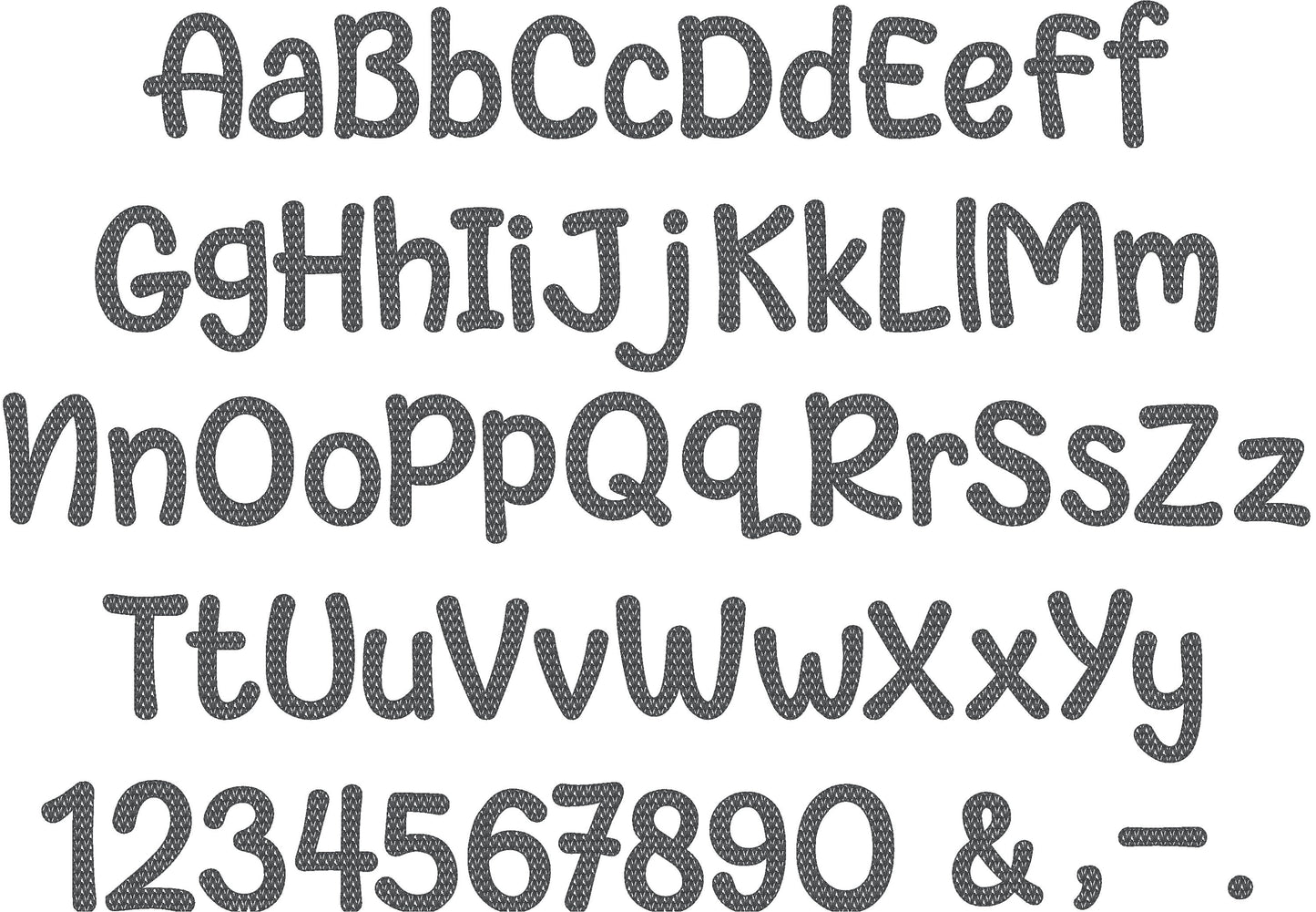 Knitted Effect Knit Texture Font