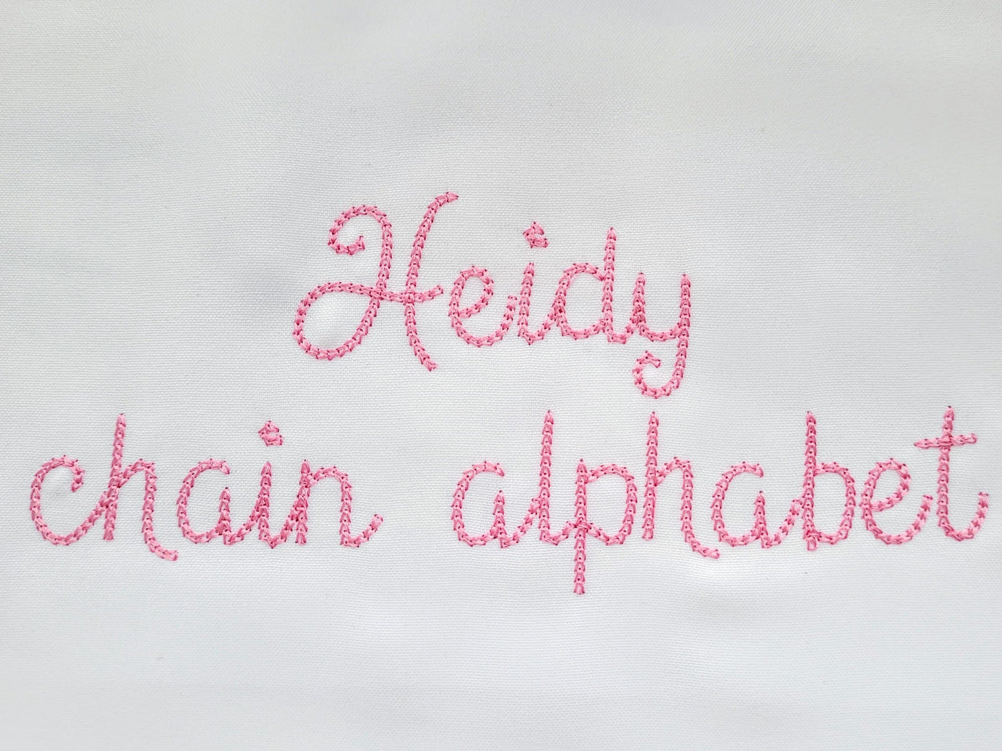 Quick Light Handwritten Script Chain Stitch Font