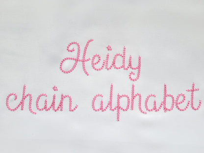 Quick Light Handwritten Script Chain Stitch Font