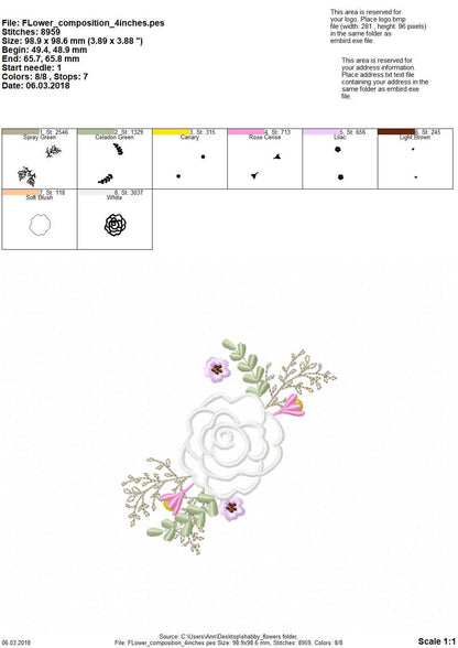 Shabby Chic Floral Rose Bouquet