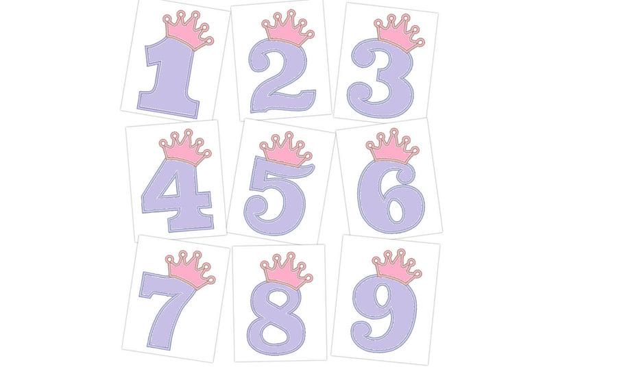 Little Princess Crown Birthday Numbers