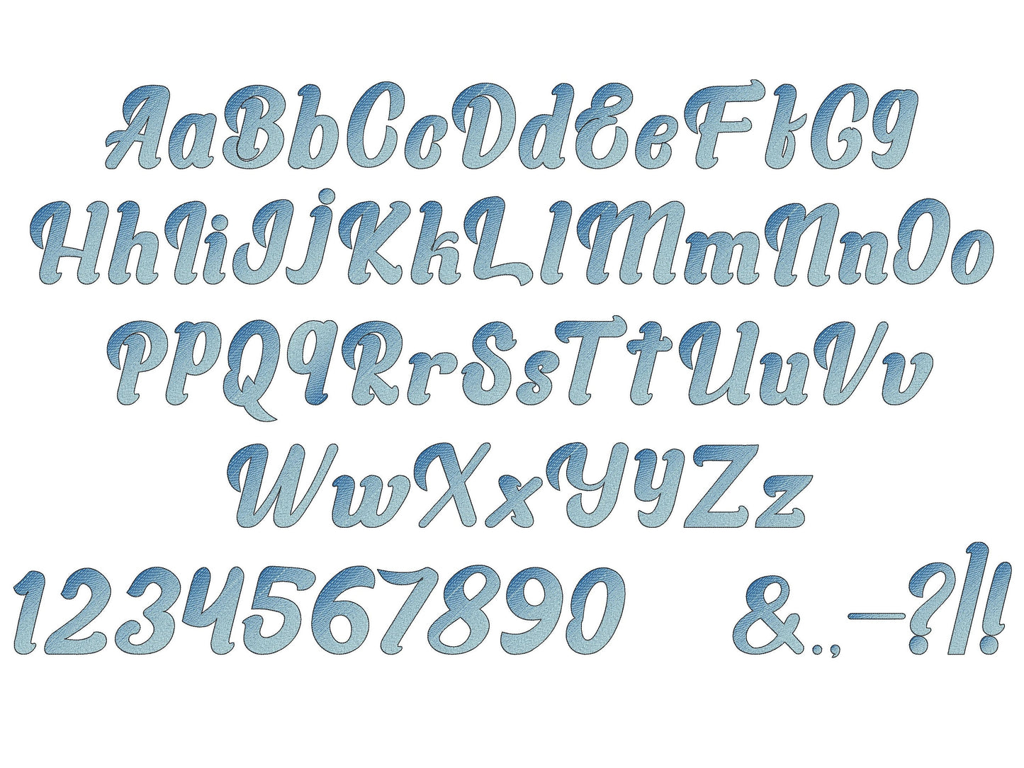 Iridescent 2-Color Gradient Ombre Font