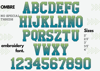 Iridescent Ombre Gradient Font