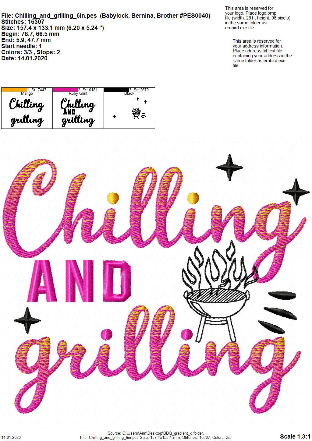 Chilling and grilling, BBQ it is Barbecue time apron kitchen dish towel