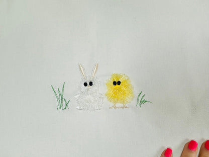 Fringed Easter Bunny and Chick Friends