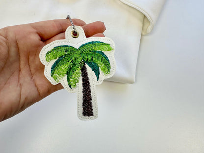 Beach Palm Tree Eyelet And Key Fob