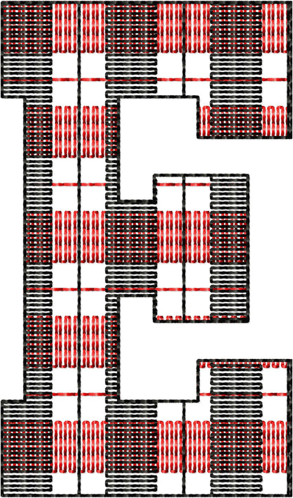 Buffalo Plaid Gingham Patterned Sport Font