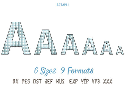 Buffalo Checkered Plaid Block Font