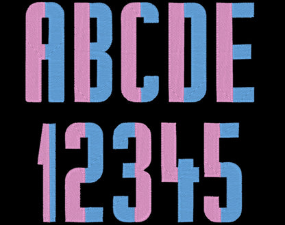 Narrow Fill Stitch Split Font