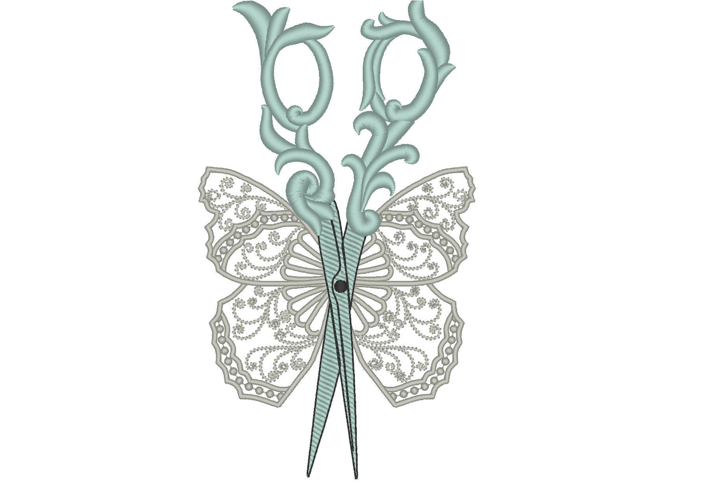 Hairstylist Hairdresser Scissors and Butterfly