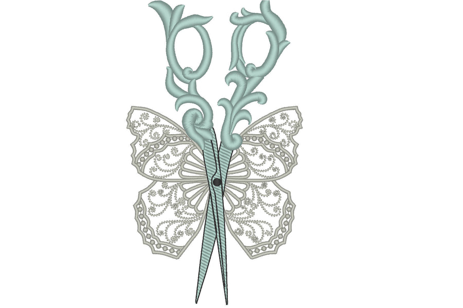 Hairstylist Hairdresser Scissors and Butterfly