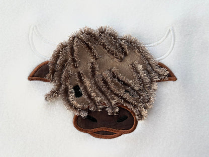 Big Fringed Highland Cow Head