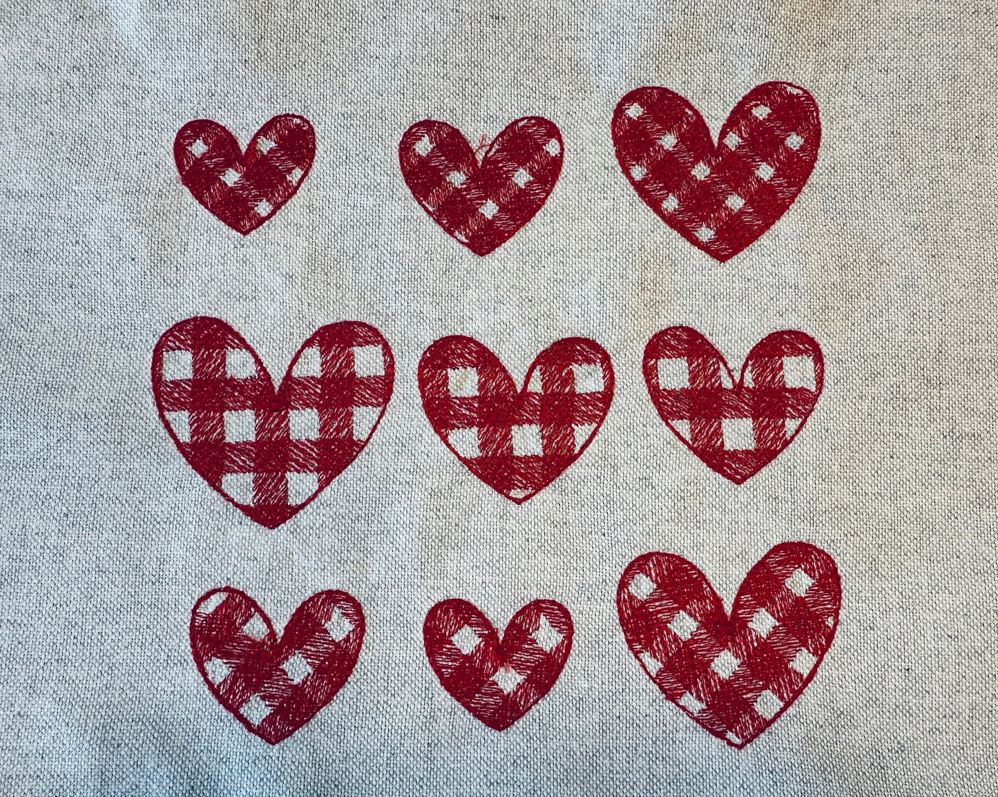 Single Gingham Tartan Valentine Heart