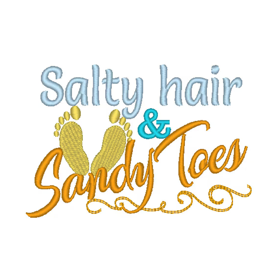 Salty Hair and Sandy Toes Saying