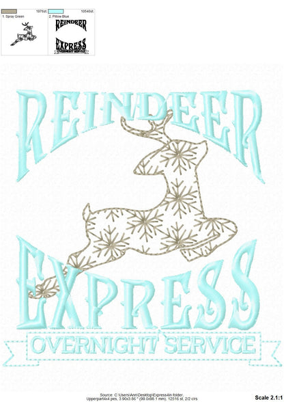 Custom Name Santa Express Mail Reindeer