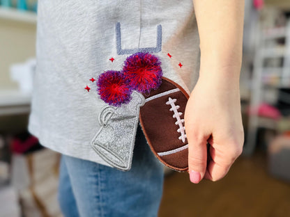 Cheerleader Fringed Pom Poms Football