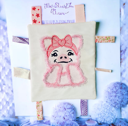 Cute Little Fringed Pig Piggie Piggy