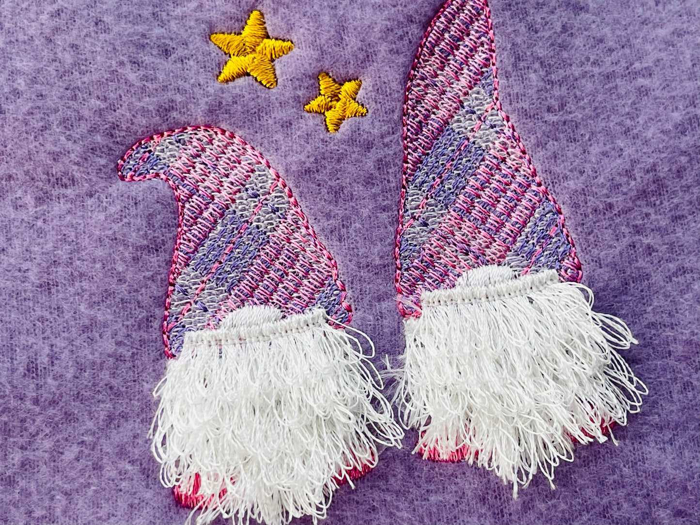 Two Gnomes Gingham Plaid Hat and Fringed Beard