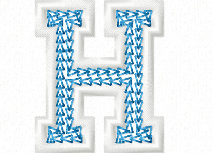 Chain Stitch and Outline Varsity Sport Athletic Font