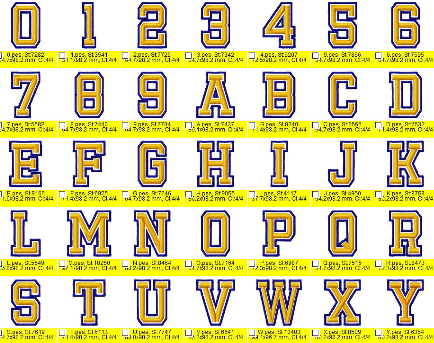 2-Color Athletic Sport Font Applique