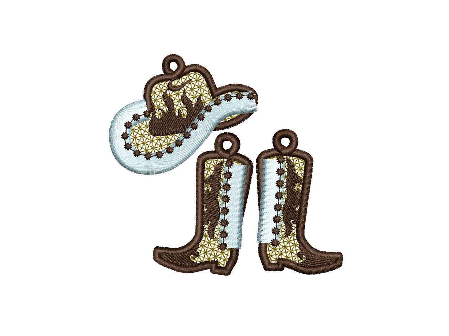 Western Cowboy Cowgirl Fringed Boots and Hat FSL